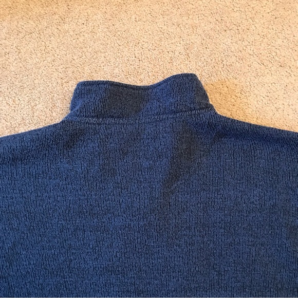 Orvis Quarter Zip Pullover Knit Sweater Mens Size XL Blue Sleeve Pocket - Picture 11 of 11